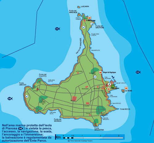 Cartina di Pianosa